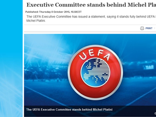 Executive Committee stands behind Michel Platini