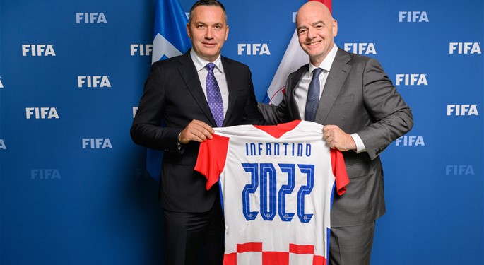 FIFA President hosts Croatian Football Federation leadership